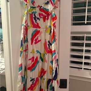 Crosby Multicolor Brushstroke Maxi Dress